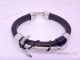 Rolex Bangle Silver Black Leather Style Bracelet (4)_th.jpg